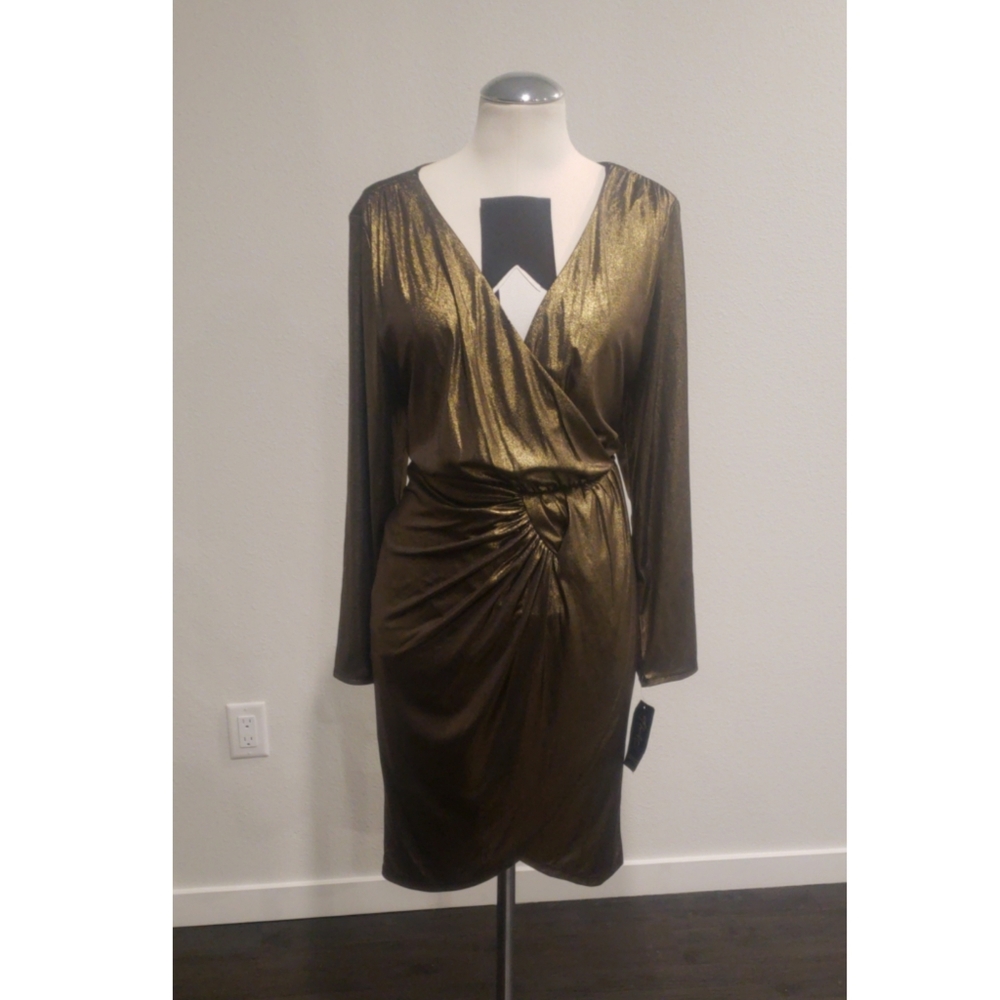Gold Wrap Dress